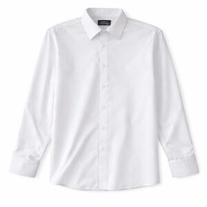 Mizzen+Main Men's White Long-Sleeve Button-Down Dress Shirt